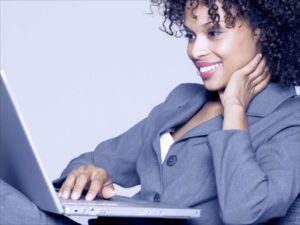 woman smiling